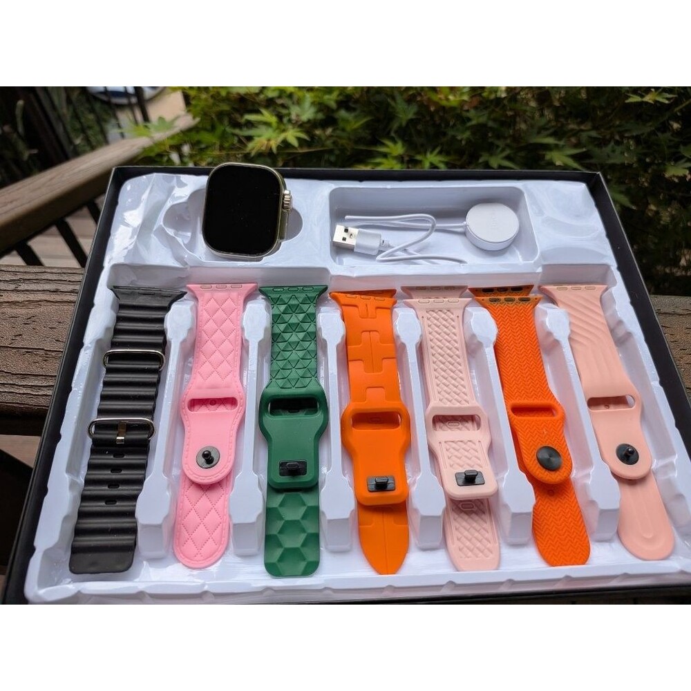Smart Watch Bundle 44mm Open Box 7 Bands Charger and Smart Watch included